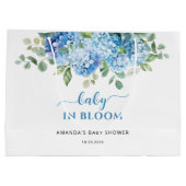 Grand Sac Cadeau Blue Hydrangea Baby in Bloom Baby shower (Dos)