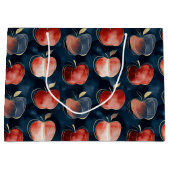 Grand Sac Cadeau Blue Red Apples  (Devant)