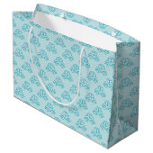 GRAND SAC CADEAU BLUE & TAN PARTIES SCINTILLANT REGARDER BÉBÉ GARÇO (Dos Angle)