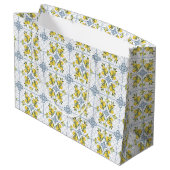 Grand Sac Cadeau Blue Watercolor French Country Lemon (Dos Angle)