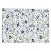 Grand Sac Cadeau Blue Wildflower Watercolor  (Dos)