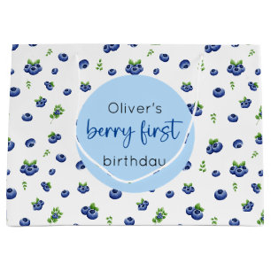 Grand Sac Cadeau Blueberry 1er Anniversaire Berry First Large Cadea