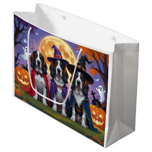 Grand Sac Cadeau Bluetick Coonhound Chiens Citrouille Halloween Fun