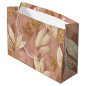 Grand Sac Cadeau Blush Pink Gold Collection Feuille tendance Boho (Dos Angle)