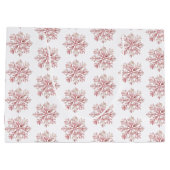 Grand Sac Cadeau Blush Pink White Snowflakes Christmas (Dos)