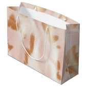 Grand Sac Cadeau Blush Rose Tan Southwest Faux Cowhal (Dos Angle)