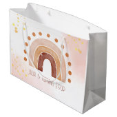 Grand Sac Cadeau Boho aquarelle arc-en-ciel (Dos Angle)