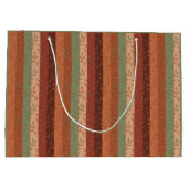 Grand Sac Cadeau Boho Leaf Motif Rustic Home Décor (Dos)
