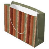 Grand Sac Cadeau Boho Leaf Motif Rustic Home Décor (Dos Angle)