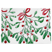 Grand Sac Cadeau Boho Mistletoe Aquarelle Monogramme (Dos)