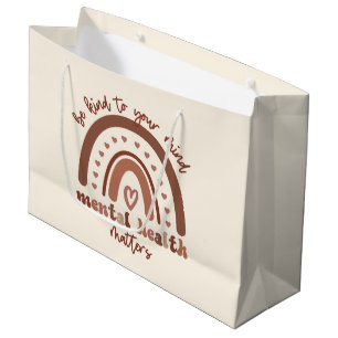 Grand Sac Cadeau Boho Rainbow La Santé Mentale Soit Conforme À Votr