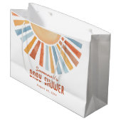 Grand Sac Cadeau Boho Sunshine Neutral Baby shower Bienvenue (Devant Angle)