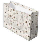 Grand Sac Cadeau Boho Woodland Winterberry Pattern (Devant Angle)