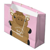 Grand Sac Cadeau Bois du Baby shower de l'orignal (Devant Angle)