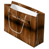 Grand Sac Cadeau Bois rustique polyvalent (Devant Angle)