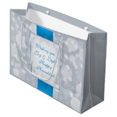 Grand Sac Cadeau Bokeh Hanoukka (Devant Angle)
