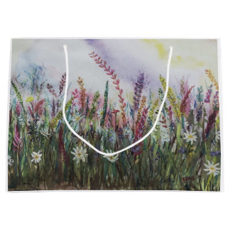 Grand Sac Cadeau Bolsa de regalo con hermoso diseño floral