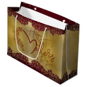 Grand Sac Cadeau Bolsa de regalo con rosas para día de madre (Devant Angle)