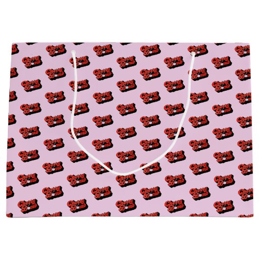 Grand Sac Cadeau Bombe cerise (Devant)