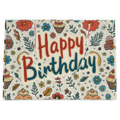 Grand Sac Cadeau Bon cadeau d'anniversaire (Devant)