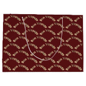 Grand Sac Cadeau Bon Voyage : Le rouge foncé (Dos)