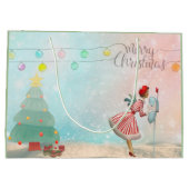 Grand Sac Cadeau Bonjour Noël des années 1950 ! (Dos)