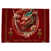 Grand Sac Cadeau Bonne année de dragon chinois (Dos)