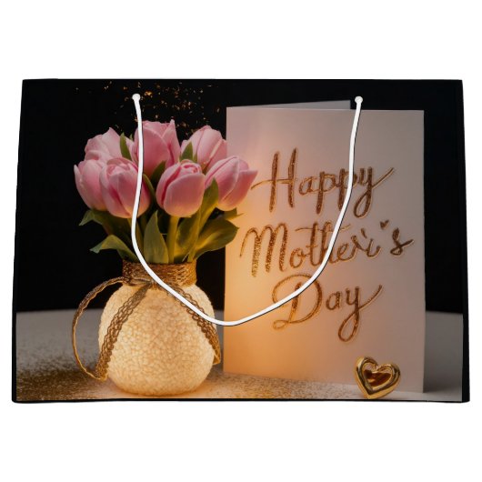 Grand Sac Cadeau Bonne fête des mères (Devant)