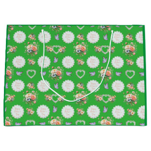 Grand Sac Cadeau Bonne fête des mères, Irish Green !