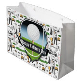 Grand Sac Cadeau Bonne Fête des pères Golfer (Dos Angle)