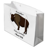 Grand Sac Cadeau Bonne illustration de bison américain (Dos Angle)