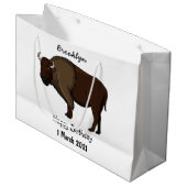 Grand Sac Cadeau Bonne illustration de bison américain (Devant Angle)