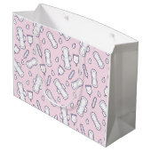 Grand Sac Cadeau Bonne Première Période Pink Cute Tampon Pad (Dos Angle)