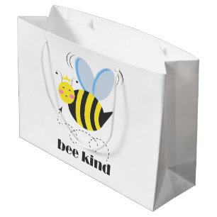 Grand Sac Cadeau Bonne princesse d'abeille avec couronne et slogan