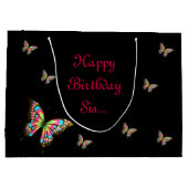 Grand Sac Cadeau Bonne soeur d'anniversaire (Dos)