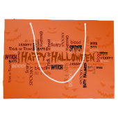Grand Sac Cadeau Bonne typographie d'Halloween (Dos)