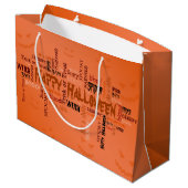 Grand Sac Cadeau Bonne typographie d'Halloween (Dos Angle)