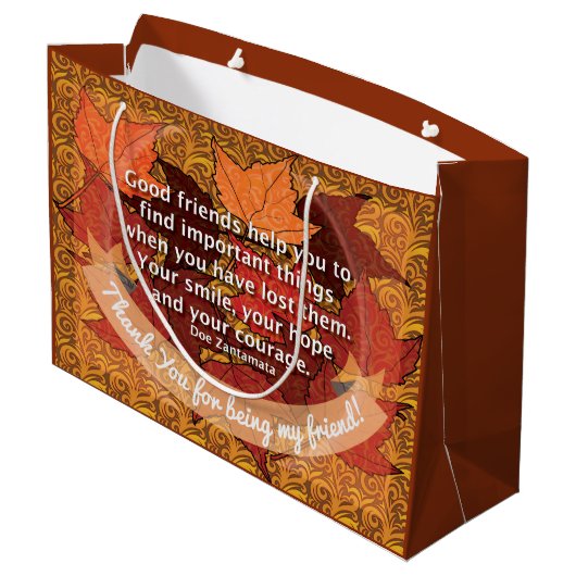 Grand Sac Cadeau Bonnes notes d'amis (Dos Angle)