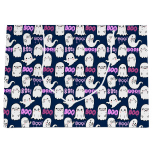 Grand Sac Cadeau Boo, sensation fantomatique.b D Blue BG