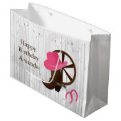 Grand Sac Cadeau Boot de fille Boot Rustique Design LGB (Devant Angle)