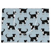 Grand Sac Cadeau Bordure Collie Sheep Chien (Devant)