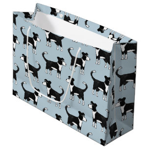 Grand Sac Cadeau Bordure Collie Sheep Chien