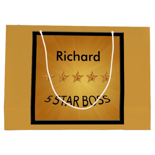 Grand Sac Cadeau Boss Day Cinq étoiles Boss Custom LGB (Dos)