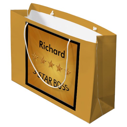Grand Sac Cadeau Boss Day Cinq étoiles Boss Custom LGB (Dos Angle)