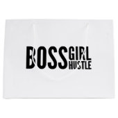 Grand Sac Cadeau Boss girl Hustle, Boss girls autonomisation slogan (Devant)