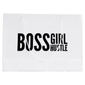 Grand Sac Cadeau Boss girl Hustle, Boss girls autonomisation slogan (Dos)