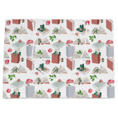 Grand Sac Cadeau Botanique Livres & Bibliothèque Motif de lecture (Devant)