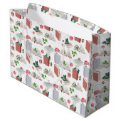 Grand Sac Cadeau Botanique Livres & Bibliothèque Motif de lecture (Dos Angle)