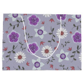 Grand Sac Cadeau Botanique violet Fleur sauvage moderne (Dos)