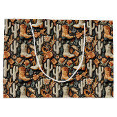 Grand Sac Cadeau Bottes Et Cactus (Dos)